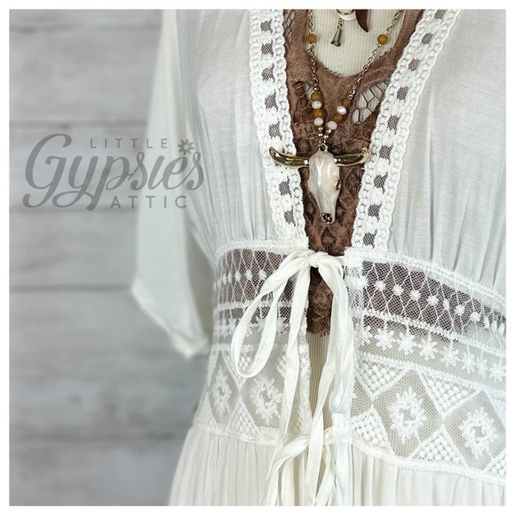 White Nights Beach Kimono Maxi Dress - Picture 5 of 12